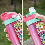 Gepersonaliseerde Multicolor Dalmatiër Stippen 16oz Waterfles met Naam en Handvat Verjaardag Terug naar School Cadeau voor Kinderen