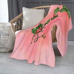 Personalised Birth Flower Soft Throw Blanket with Name Birthday Bachelorette Party Gift for Women