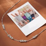 Personalised Minimalist Gothic Old English Nameplate Necklace Family Jewellery Birthday Halloween Gift for Women