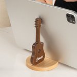 Etui de rangement pour médiator de guitare en bois rétro personnalisé avec nom gravé Cadeau d'anniversaire pour les joueurs de guitare et les amoureux