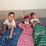 Personalised Heart Icon Multicolour Name Soft Throw Blanket Birthday Christmas Gift for Boys Girls Family