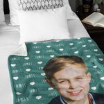 Personalisierte Herz Pattren Name Wort Wolke Foto weichen Wurf Decke Baby Dusche Geburtstag Geschenk für Jungen Mädchen