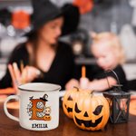 Personalizada Bruja Fantasma Caricatura Personaje Esmalte Taza Halloween Regalo para Niños Niñas