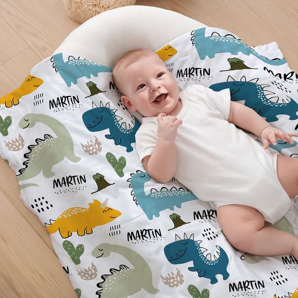Couverture pour Bébé Chaude et Douce Personnalisée avec Nom Couverture Polaire ou Sherpa Cadeau Anniversaire Naissance