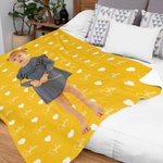 Personalisierte Herz Pattren Name Wort Wolke Foto weichen Wurf Decke Baby Dusche Geburtstag Geschenk für Jungen Mädchen
