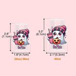 Personalizado lindo fantasma calabaza diseño Tumbler nombre etiqueta placa acrílico tapa Topper accesorio para Stanley fiesta favor Halloween regalo p