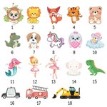 Personalized Cute Cartoon Dinosaur Fantasy Unicorn Ballet Girl Vehicle Soft Throw Blanket with Name Baby Shower Birthday Gift for Boys Girls