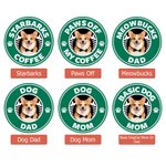 Vaso personalizado de 20oz con nombre y pajita para perro gato mamá y papá