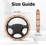 Personalized Funny Multicolour Dog Cat Face Photo Anti-slip Elastic Steering Wheel Cover Birthday Gift for Family Friend