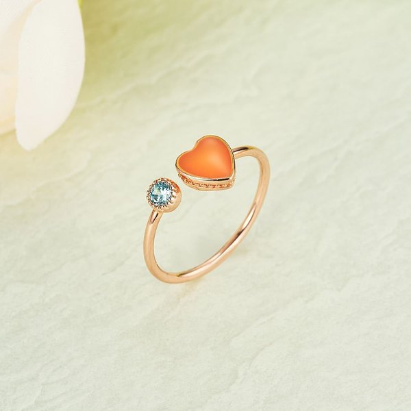 Misterio Personalizado Ajustable Color Cambio de Humor Anillo con Piedra Cumpleaños Navidad Día de la Madre Regalo para Mujeres