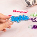 Personalised Multicolour Glitter Raised Letter Tumbler Name Plate Tag Accessories for Stanley Cup Birthday Gift for Women Sports Lovers