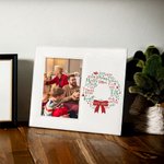 Cornice fotografica in pelle personalizzata con 1-13 nomi Regalo di Natale decorativo per la famiglia