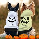 Personlig Gresskar Ansikt Myk varm valp hund hettegenser klær med navn bursdag Halloween kostyme gave til kjæledyr elsker eier