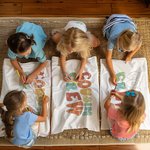 Personalised Rainbow Letter DIY Colouring Cousin Crew Cushion Cover with Name Family Party Home Decor Birthday Gift for Boys Girls