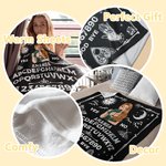 Spersonalizowana tablica Ouija Witch Design Miękki koc do rzucania z imieniem Halloween Wystrój domu Prezent dla rodziny