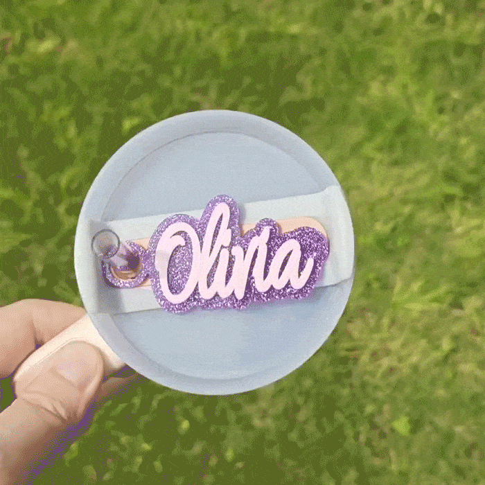 Personalised Multicolour Glitter Raised Letter Tumbler Name Plate Tag Accessories for Stanley Cup Birthday Gift for Women Sports Lovers