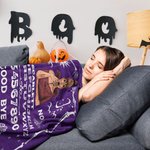 Spersonalizowana tablica Ouija Witch Design Miękki koc do rzucania z imieniem Halloween Wystrój domu Prezent dla rodziny