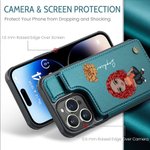 Gepersonaliseerde Cartoon karakter geboorte bloem naam lederen Flip Wallet telefoon geval voor iPhone met kaarthouder RFID Blokkeren Gift voor familie vriend