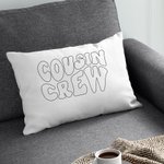 Personalised Rainbow Letter DIY Colouring Cousin Crew Cushion Cover with Name Family Party Home Decor Birthday Gift for Boys Girls