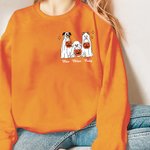 Personlig Halloween Ghost Dog Crewneck Pullover Sweatshirt My Dog Is My Boo Rolig Halloween Favor Holiday Party Present för hundälskare
