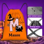 Bolsa de caramelos personalizada para Halloween con iniciales y nombre Truco o Trato Regalo para niños