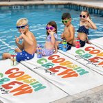 Personalized Cousin Crew 16oz Name Water Bottle with Straw and Spill-Proof Lid Kids Party Favor Gift for Boys Girls