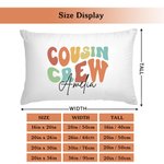 Personalised Rainbow Letter DIY Colouring Cousin Crew Cushion Cover with Name Family Party Home Decor Birthday Gift for Boys Girls