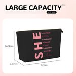 Gepersonaliseerde Zelfzorg She Is Me Make-up Bag met Naam en Positieve Affirmaties Verjaardag Inspirerend Geschenk voor Vrouwen Meisjes