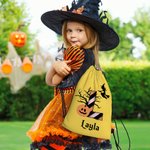 Bolsa de caramelos personalizada para Halloween con iniciales y nombre Truco o Trato Regalo para niños