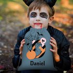 Bolsa de caramelos personalizada para Halloween con iniciales y nombre Truco o Trato Regalo para niños