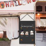 Gepersonaliseerd 1 - 8 Highland Koe Spook Ontwerp Tuinvlag met Naam Halloween Tuindecoratie Cadeau voor Familie