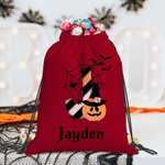 Bolsa de caramelos personalizada para Halloween con iniciales y nombre Truco o Trato Regalo para niños