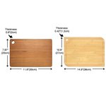 Tabla de cortar de madera de bambú personalizada y grabada con texto Regalo de inauguración de la casa para la familia