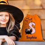 Bolsa de caramelos personalizada para Halloween con iniciales y nombre Truco o Trato Regalo para niños