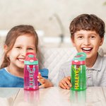 Bouteille d'Eau avec Paille Motif Oreilles Lapin Bouteille Personnalisée avec Nom Cadeau Anniversaire Pâques pour Enfant