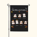 Gepersonaliseerd 1 - 8 Highland Koe Spook Ontwerp Tuinvlag met Naam Halloween Tuindecoratie Cadeau voor Familie
