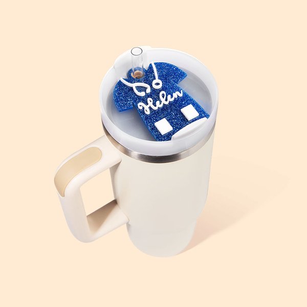 Targhetta personalizzata con nome glitterato per tazza Stanley Tumbler da 30 oz 40 oz Accessori per il regalo di compleanno di Natale per il medico in