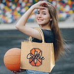 Personalizada Fútbol Baloncesto Softball Béisbol Nombre Bolsa de yute con inicial o número Cumpleaños Equipo de regalo para los amantes del deporte