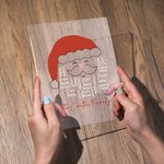 Personalized Smile Santa Claus Names 7 Colour Changing LED Night Light with Wooden Base Festival Home Decor Christmas Gift for Family
