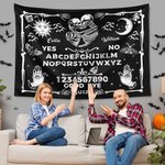 Personifierad Halloween pardödskalle Ouija-bräda mönster gobeläng med namn heminredning Halloween festgåva för par familj