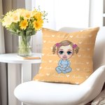 Taie d'Oreiller Personnalisée avec Personnage et Nom Bourrage à Choix Cadeeau Anniversaire Noël pour Famille