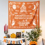 Personifierad Halloween pardödskalle Ouija-bräda mönster gobeläng med namn heminredning Halloween festgåva för par familj