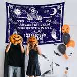Personifierad Halloween pardödskalle Ouija-bräda mönster gobeläng med namn heminredning Halloween festgåva för par familj