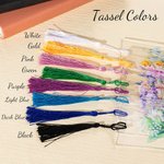 Personalisierte Aquarell Geburt Blume Acryl Name Lesezeichen mit Quaste Geburtstag Geschenk für Frauen Buchliebhaber