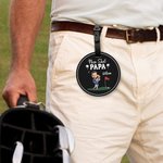 Personlig Nice Shot Face Photo Bärbar läder Golf Tee-hållare med namn och bältesspänne Födelsedag Sporttillbehör Present för golfälskare