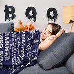 Personalized Sun Moon Skull Ouija Board Design Soft Throw Blanket with Name Gothic Style Home Decor Halloween Gift for Divination Enthusiasts