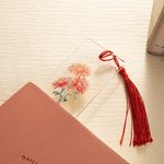 Personalisierte Aquarell Geburt Blume Acryl Name Lesezeichen mit Quaste Geburtstag Geschenk für Frauen Buchliebhaber