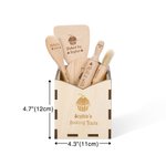 Set de 6 utensilios de cocina de madera personalizados con nombre Regalo de cumpleaños de Navidad para niños