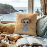 Taie d'Oreiller Personnalisée avec Personnage et Nom Bourrage à Choix Cadeeau Anniversaire Noël pour Famille