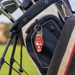 Spersonalizowany akrylowy brelok do wózka golfowego Retro Motel z imieniem i nazwiskiem Akcesoria golfowe Klub sportowy Prezent dla golfisty